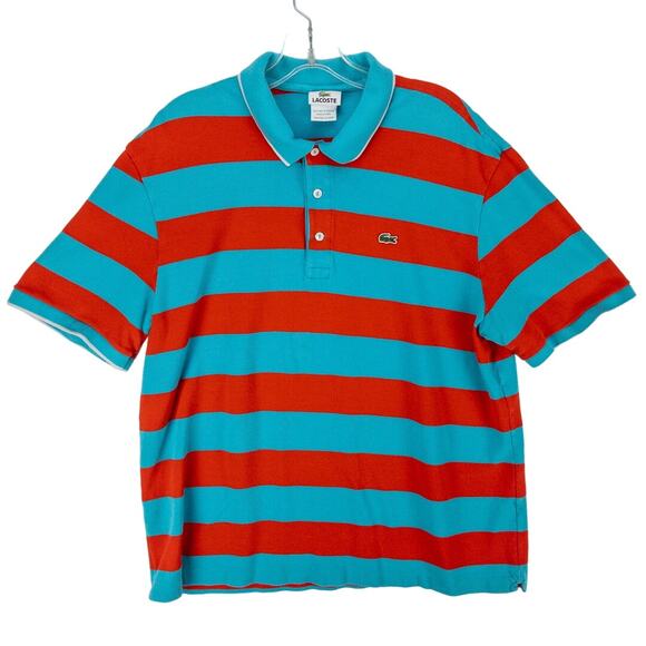 Lacoste Red Aqua Polo Shirt Men’s XL Logo Short Sleeve Regular Fit Classic Look - Picture 1 of 12